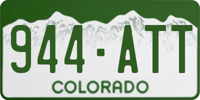 CO license plate 944ATT