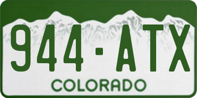 CO license plate 944ATX