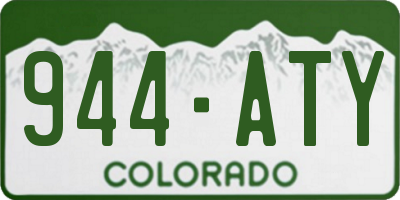 CO license plate 944ATY