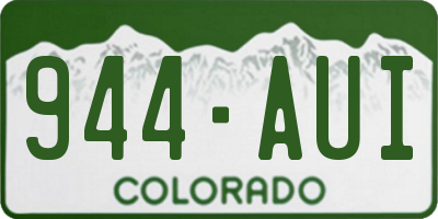 CO license plate 944AUI
