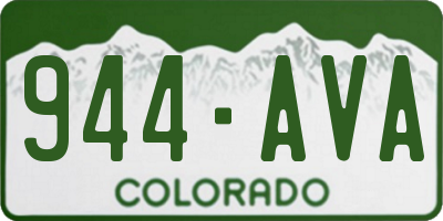 CO license plate 944AVA