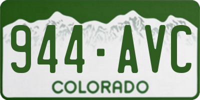 CO license plate 944AVC