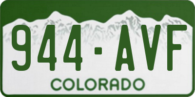 CO license plate 944AVF