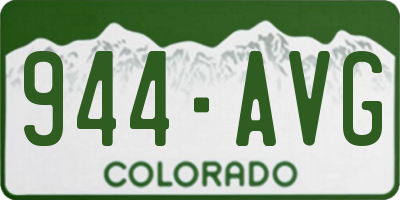 CO license plate 944AVG
