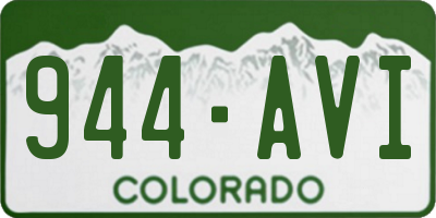 CO license plate 944AVI