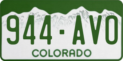 CO license plate 944AVO