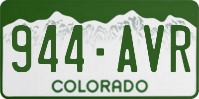 CO license plate 944AVR
