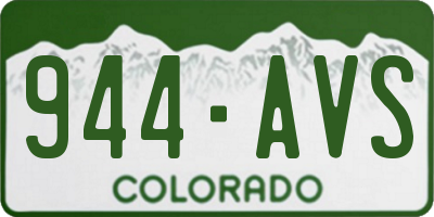 CO license plate 944AVS