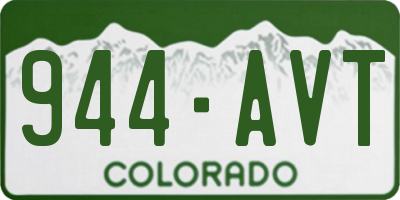 CO license plate 944AVT