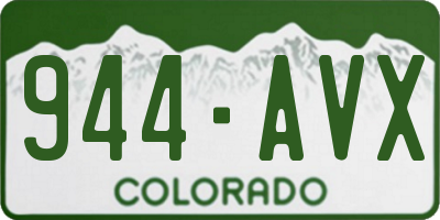 CO license plate 944AVX