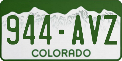 CO license plate 944AVZ