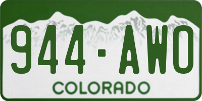 CO license plate 944AWO