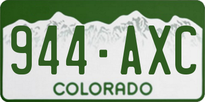 CO license plate 944AXC