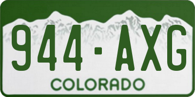 CO license plate 944AXG