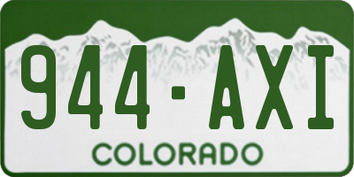 CO license plate 944AXI