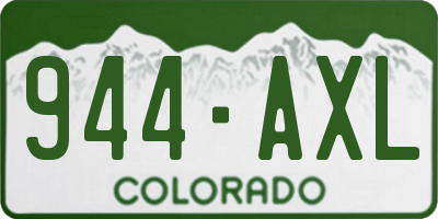 CO license plate 944AXL