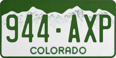 CO license plate 944AXP