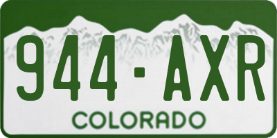 CO license plate 944AXR