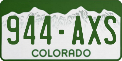 CO license plate 944AXS