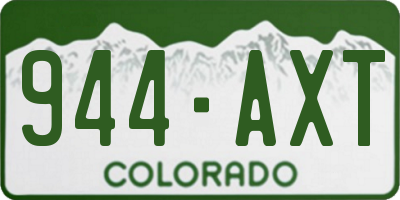 CO license plate 944AXT
