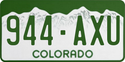 CO license plate 944AXU