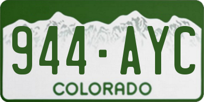 CO license plate 944AYC