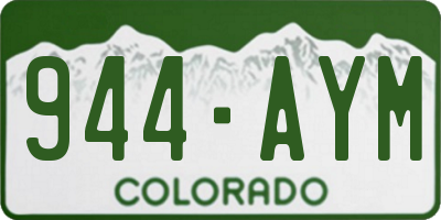 CO license plate 944AYM