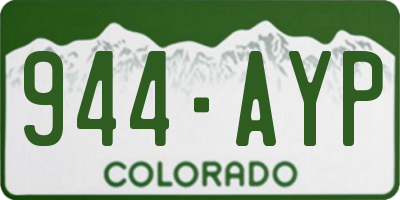 CO license plate 944AYP