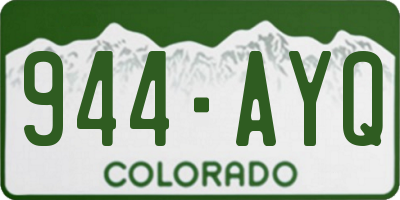 CO license plate 944AYQ