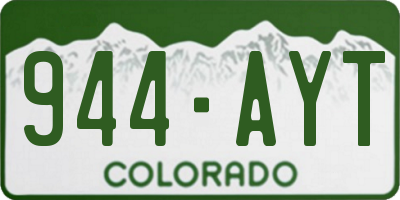 CO license plate 944AYT