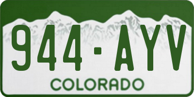 CO license plate 944AYV