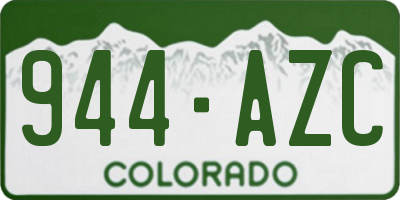 CO license plate 944AZC