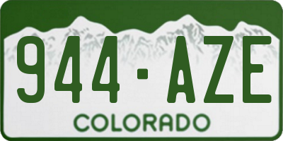 CO license plate 944AZE