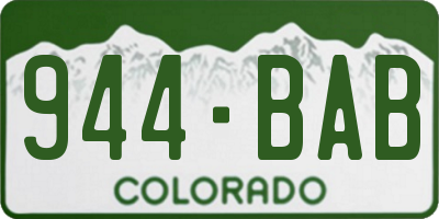 CO license plate 944BAB