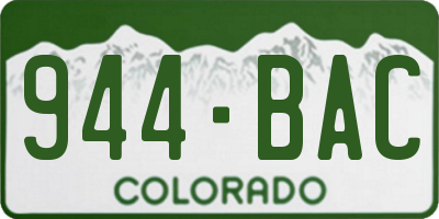 CO license plate 944BAC
