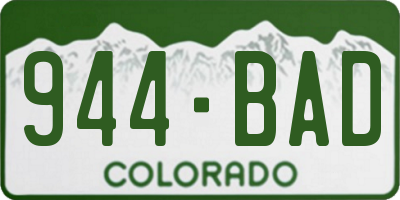 CO license plate 944BAD