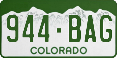 CO license plate 944BAG