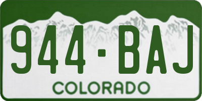 CO license plate 944BAJ