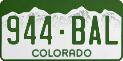 CO license plate 944BAL