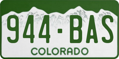 CO license plate 944BAS