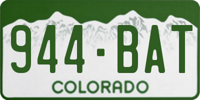 CO license plate 944BAT