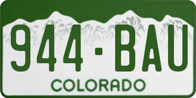 CO license plate 944BAU