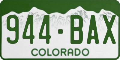 CO license plate 944BAX