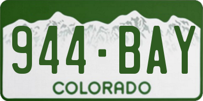 CO license plate 944BAY