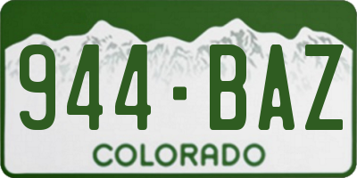 CO license plate 944BAZ