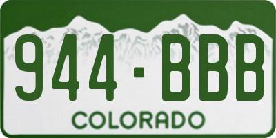 CO license plate 944BBB