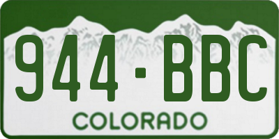 CO license plate 944BBC