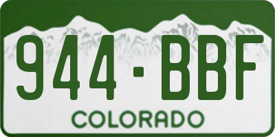 CO license plate 944BBF