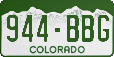 CO license plate 944BBG