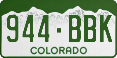 CO license plate 944BBK